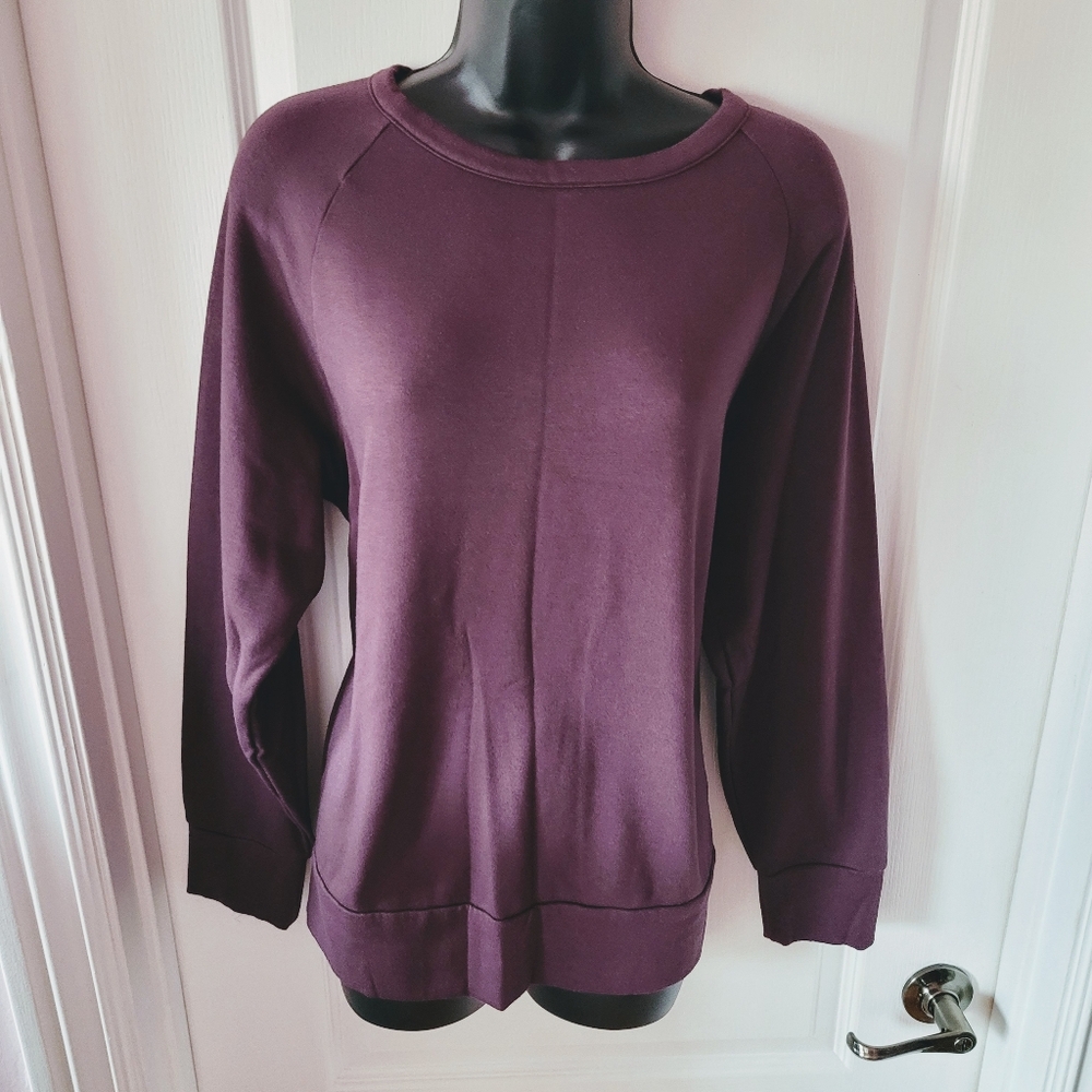 Eddie Bauer Womens Long Sleeve Sweatshirt Purple Size Large
